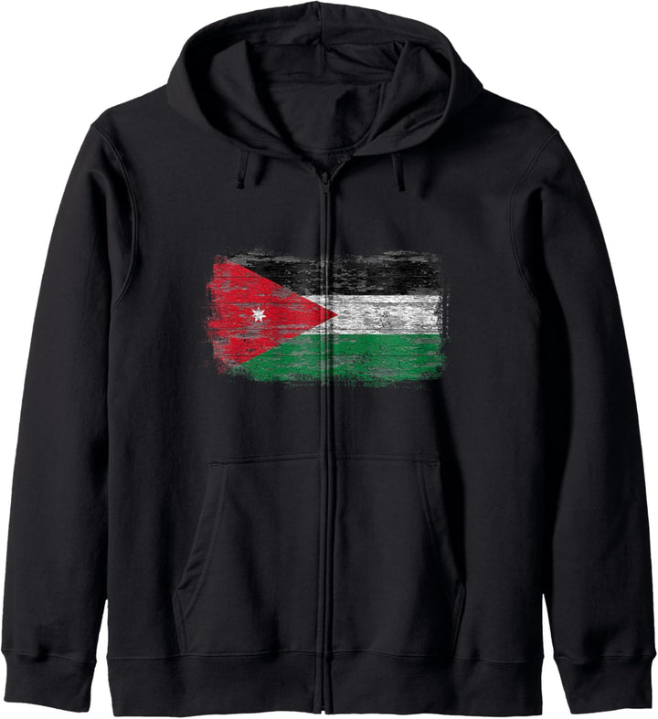 Jordanische rustikale Nationalflagge Kapuzenjacke