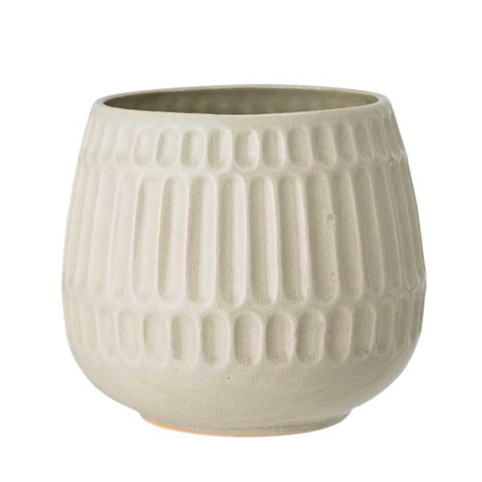 Nordring Retro Übertopf Vintage Pflanztopf für Zimmerplanzen Blumentopf Riff L (16,5 cm ø), Cloud, K