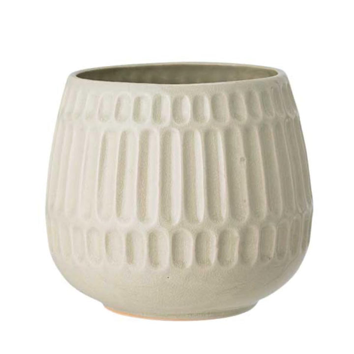 Nordring Retro Übertopf Vintage Pflanztopf für Zimmerplanzen Blumentopf Riff L (16,5 cm ø), Cloud, K