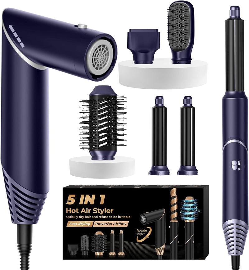 UKLISS Airstyler 5 in 1 Hairstyler Luft-Lockenstab Ionen Haartrockner Warmluftbürste Multistyler 5 i