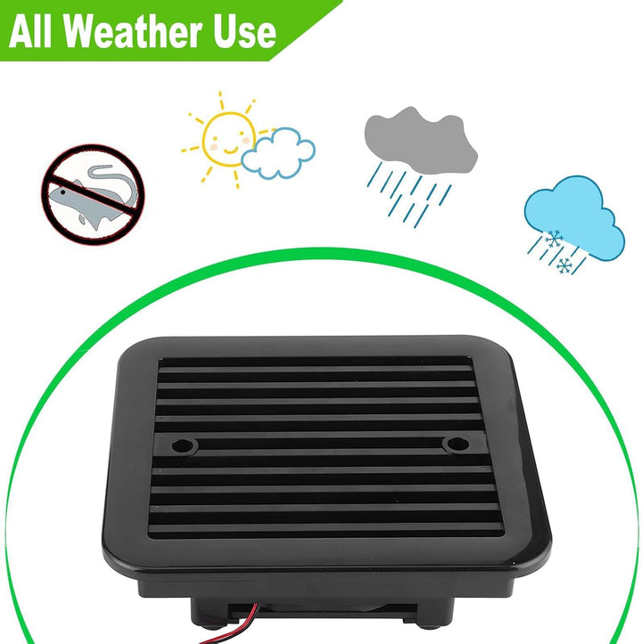 AUTOXBERT Lüftungsventilator für Wohnwagen, 2,4W 12V Lüftungsventilator geräuscharmes Lüftungsgebläs