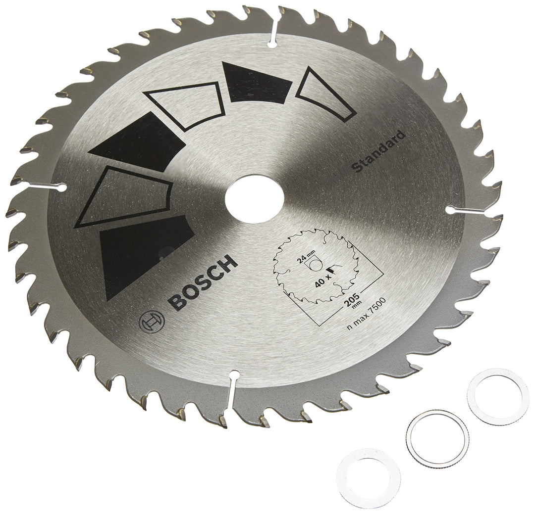 Bosch 2609256822 DIY Kreissägeblatt Basic 205 x 2.2 x 24/18/16,Z40