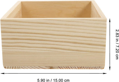 Rustikale Holzkisten, unbehandeltes Gehäuse: Holzkiste zum Basteln, Heimdekoration und Tafelaufsatz,