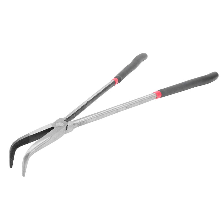 fasient1 Gebogene Spitzzange, 400 mm extra Langer Griff 90-Grad-Winkelbacken Gebogene Spitzzange für