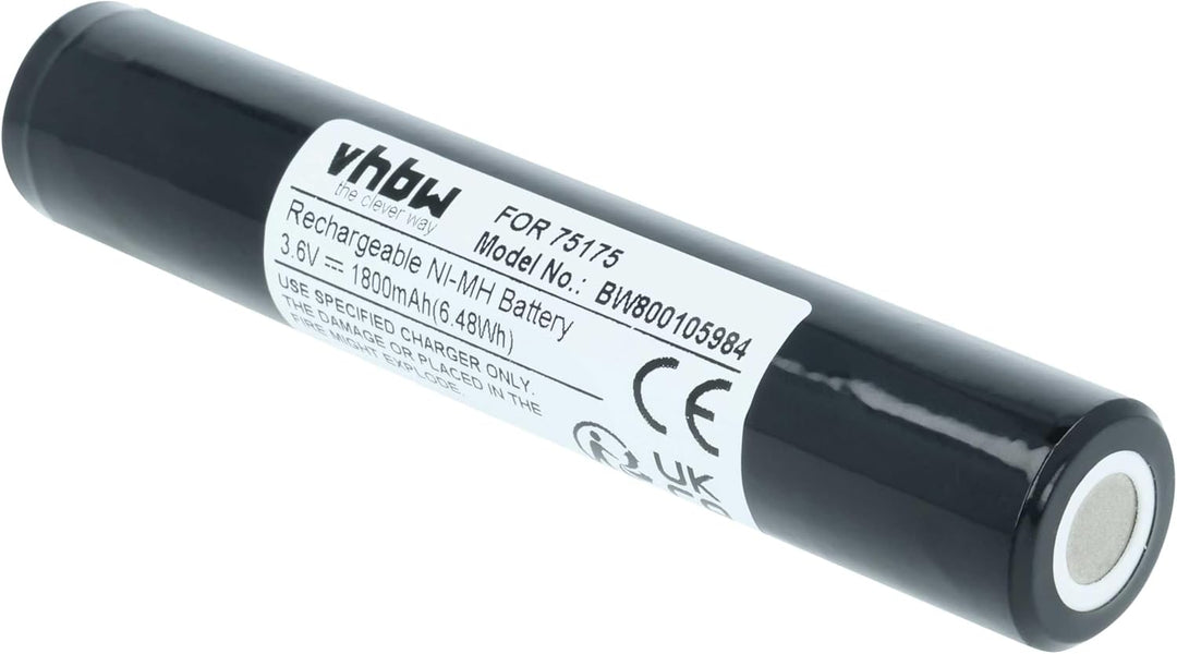 vhbw Akku Ersatz für Pelican Streamlight 75175, 75375 für Taschenlampe Kopflampe (1800 mAh, 3,6 V, N