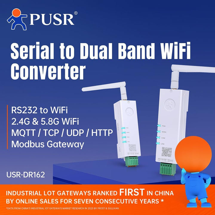 Seriell zu Dual Band WiFi RS232 zu WiFi Konverter Modbus Gateway with MQTT IEEE802.11 a/b/g/n USR-16