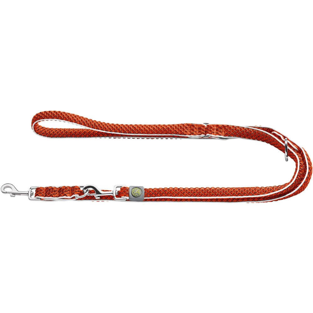 HUNTER HILO Verstellbare Hundeführleine, mit leichtem Mesh-Material, 2,0 x 200 cm, orange orange 2,0