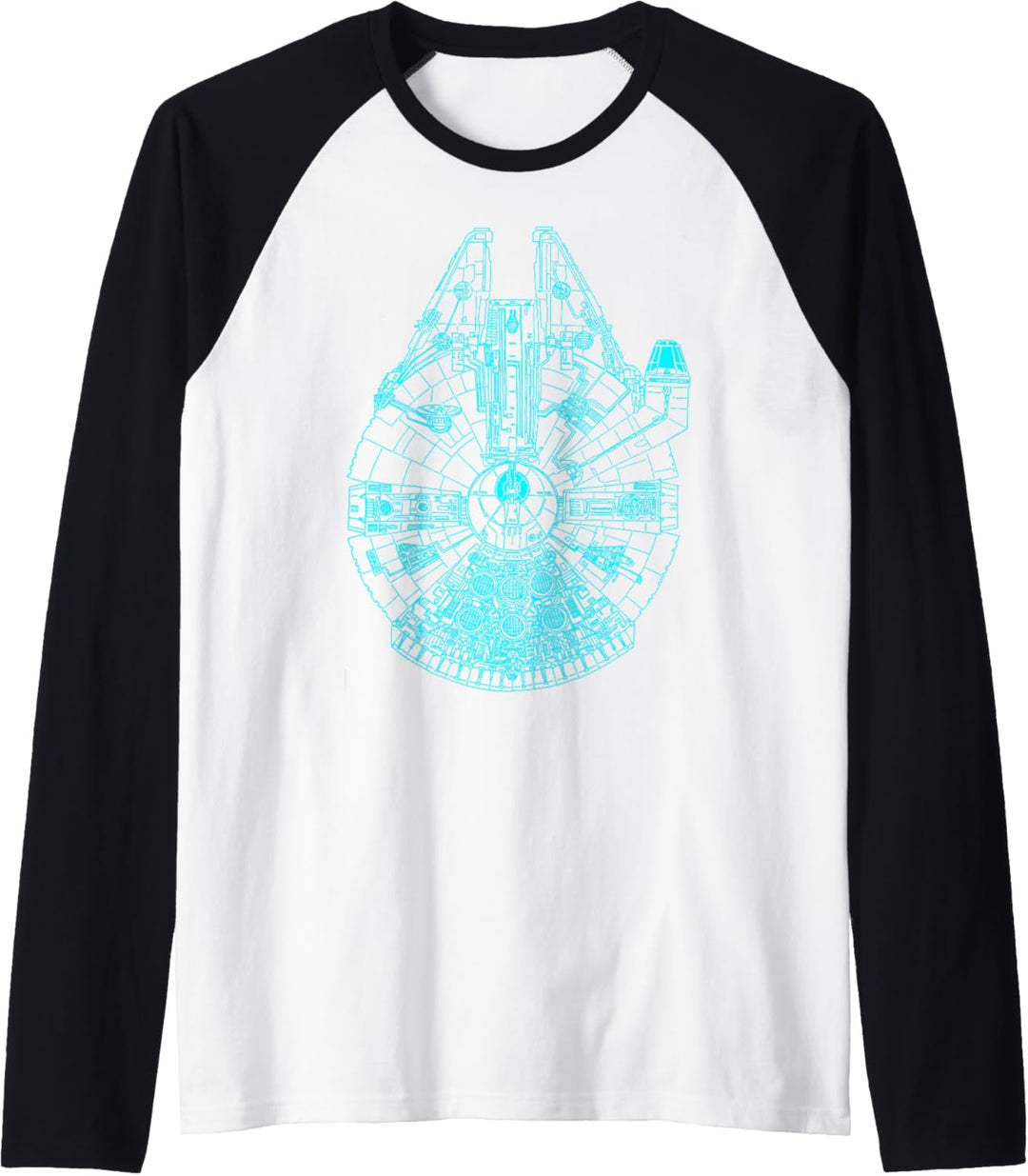 Star Wars Millennium Falcon Blue Falcon Lines Raglan