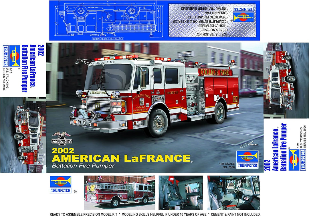Trumpeter 02506 Modellbausatz American LaFrance Eagle Fire Pumper 2002