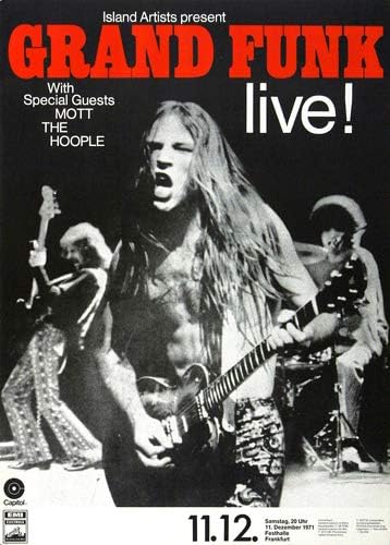 Grand Funk Railroad - Timemachine, Frankfurt 1971 » Konzertplakat/Premium Poster | Live Konzert Vera