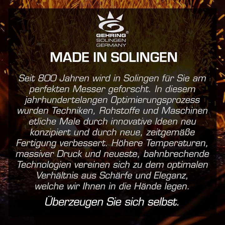 GEHRING SOLINGEN HOME MYII | Gemüsemesser/Küchenmesser | Made in Germany, eisgehärtetes &amp; scharfes P