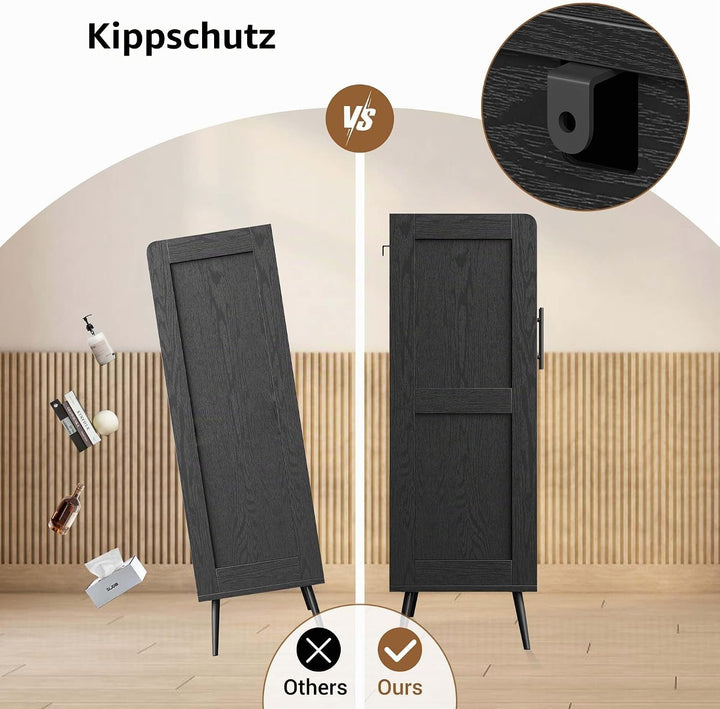 Garvee Schuhschrank Mit 2 Türen Und Verstellbaren Einlegeböden, Schuhkommode Mit Kippschutz, Platzsp