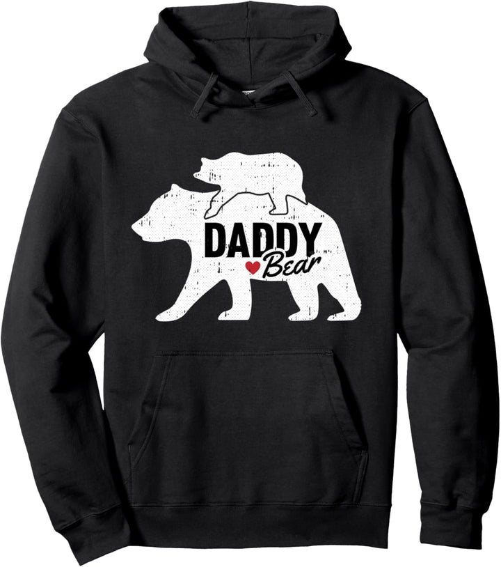 Daddy Bear Fathers Day Cute Baby Cub Papa Dad-a Pops Pullover Hoodie