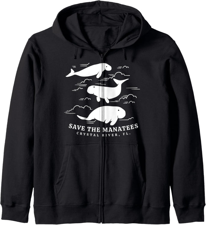 Rettet die Seekuh Crystal River FL Geschenk der Seekuh Kapuzenjacke
