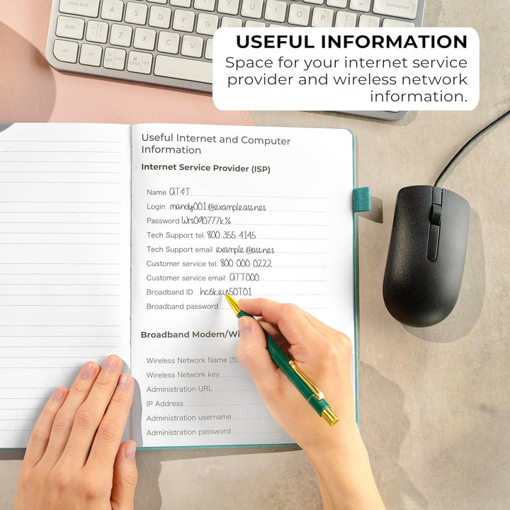 Clever Fox Passwortbuch mit Registerkarten - Adress- und Passwort-Organisationsbuch mit alphabetisch