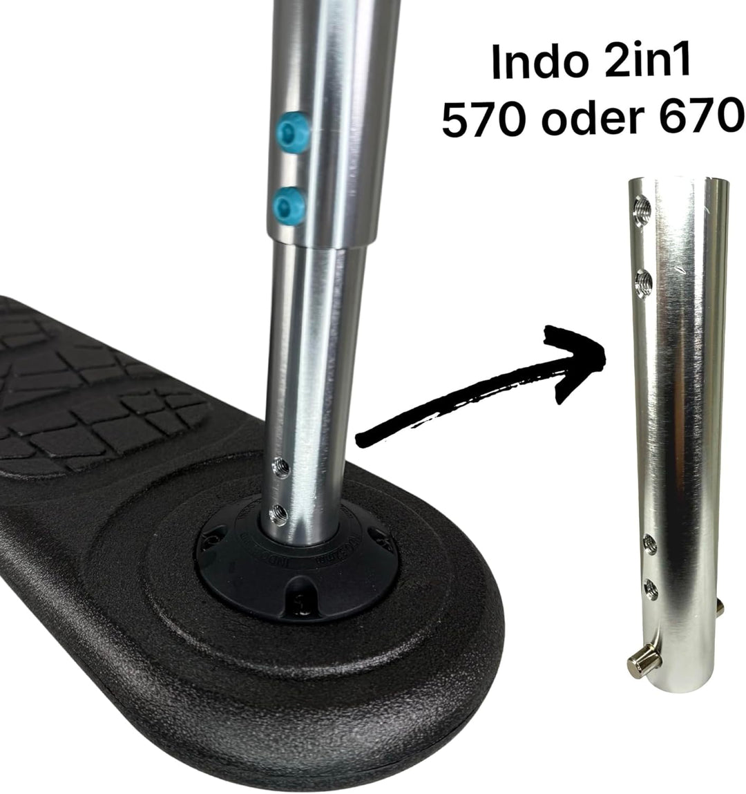 Indo 2.0 Trampolin Stunt-Scooter Freestyle Trick Trainer + Fantic26 Sticker Höhe 60cm, Höhe 60cm