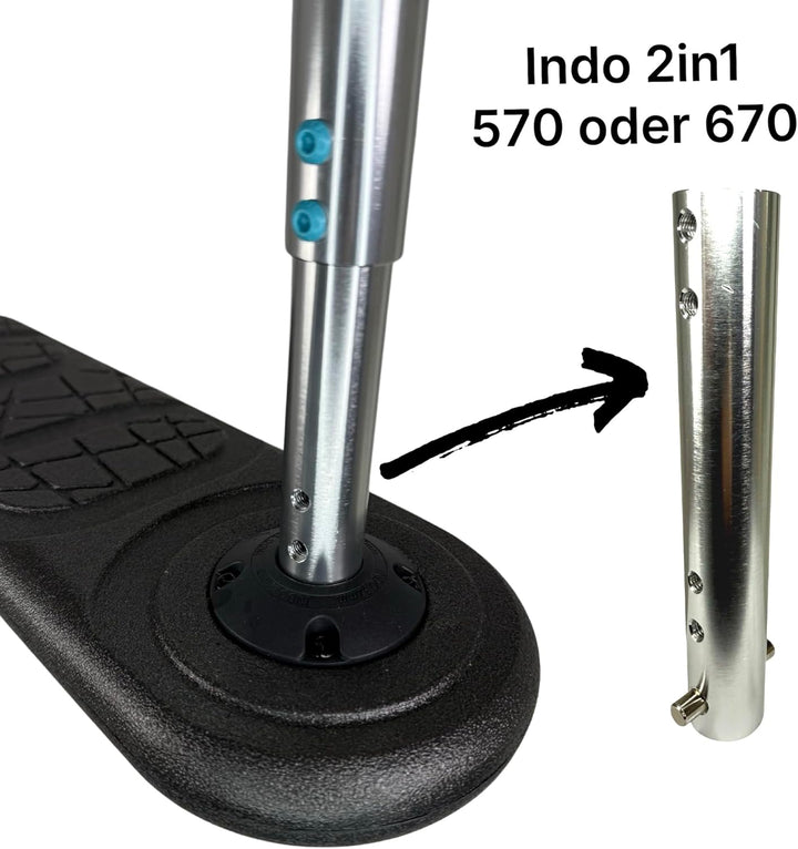 Indo 2.0 Trampolin Stunt-Scooter Freestyle Trick Trainer + Fantic26 Sticker Höhe 60cm, Höhe 60cm