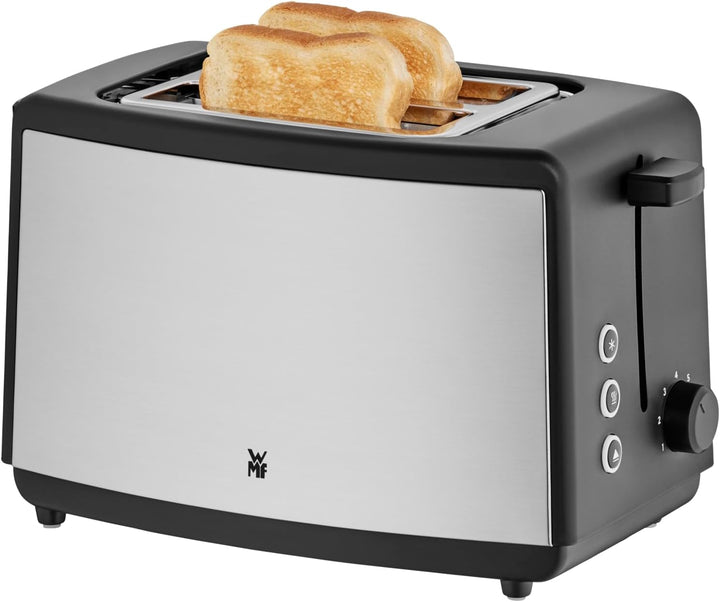 WMF Bueno Edition Toaster Edelstahl, Doppelschlitz Toaster mit Brötchenaufsatz, 2 Scheiben, 7 Bräunu