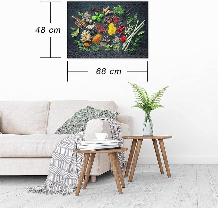 Ulmer Puzzleschmiede - Puzzle Spicy - Puzzeln mit Geschmack - modernes Puzzle mit 1000 Teilen zu Küc