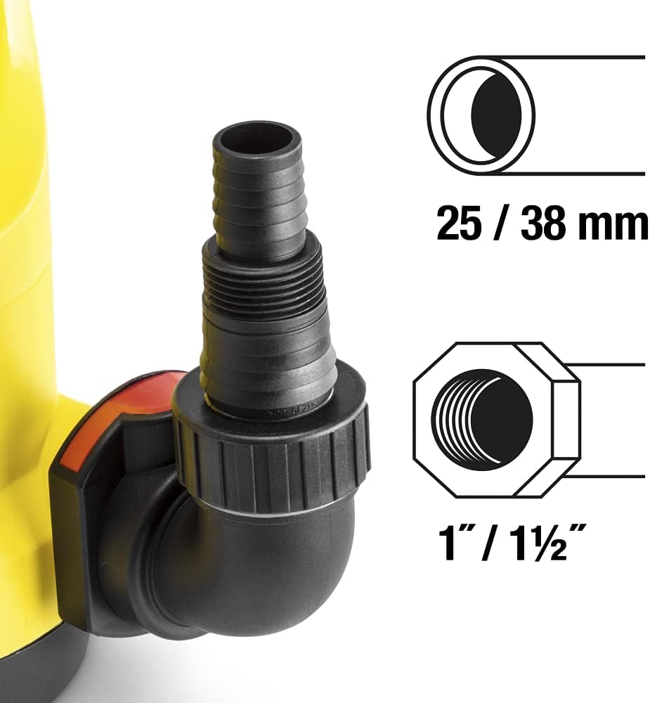 TROTEC Klarwasser-Tauchpumpe TWP 4006 E IPX8 Schutzart, 400 W, 7,5 m Förderhöhe, 7.300 l/h Förderlei