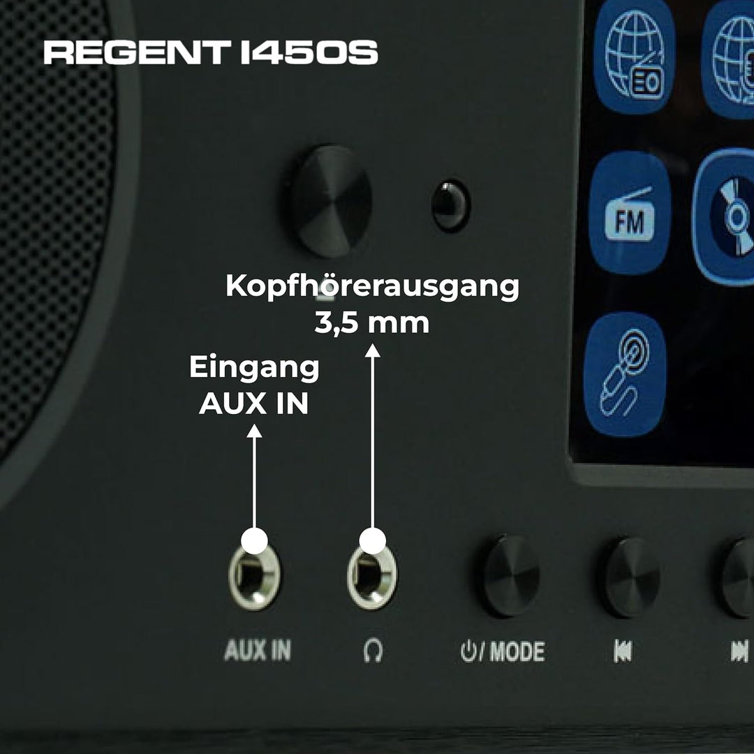 Ferguson Regent i450s CD-Player Internetradio mit Netzwerkfunktion, Spotify Connect, AUX, USB, Bluet