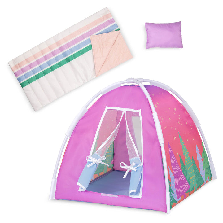 Glitter Girls - GG Camping Set - Campingset - Spielzelt & Regenbogen-Schlafsack - Outdoor-Abenteuer-