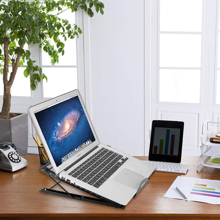 IMAGE Laptopständer Aluminium Notebook Ständer Multiwinkel verstellbare Halterung mit Gummipolster f