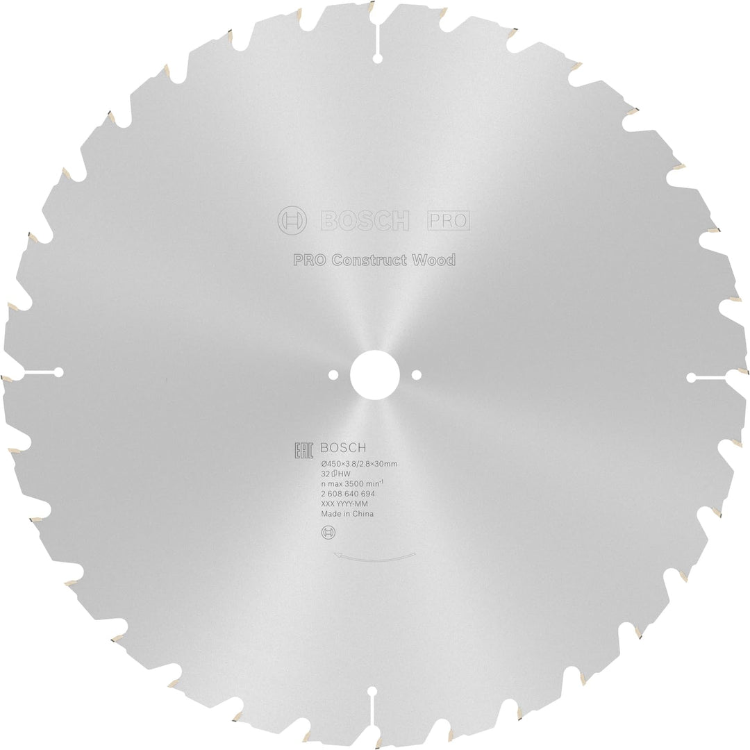Bosch Accessories Bosch Professional 1x Kreissägeblatt Construct Wood (für Holz, Sägeblatt Ø 450 x 3