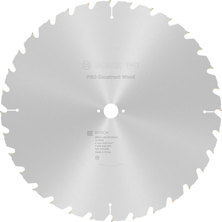 Bosch Accessories Bosch Professional 1x Kreissägeblatt Construct Wood (für Holz, Sägeblatt Ø 450 x 3