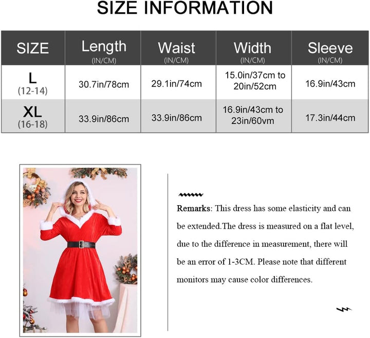 Weihnachten Sexy Santa Kostüm Weihnachtskleider Festival Outfit Weihnachtspullover für Frauen und Mä