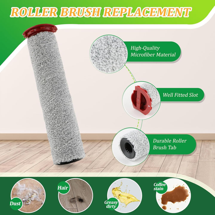 3 Bürstenwalze 4 Filter Ersatzteile für Roborock Dyad Pro/Dyad Pro Combo Nass Trockensauger Bürstenr