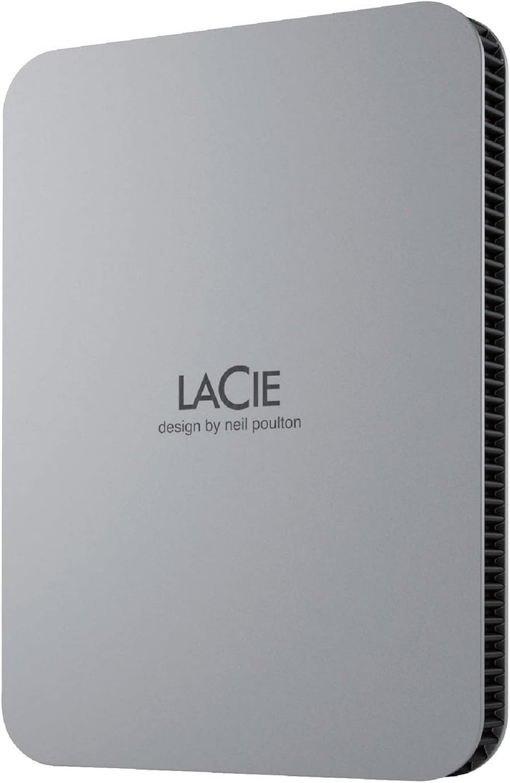 LaCie MOBILE DRIVE V2 Moon 1TB tragbare externe Festplatte, 2.5 Zoll, Mac & PC, silber, inkl. 2 Jahr
