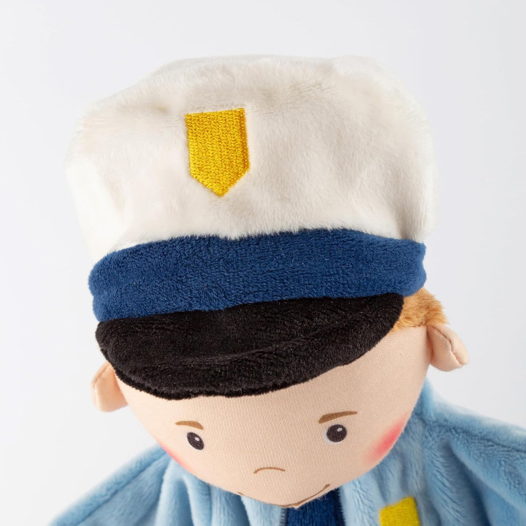 sigikid 43348 Handspielpuppe, blau/Polizist, OneSize, Blau/Polizist