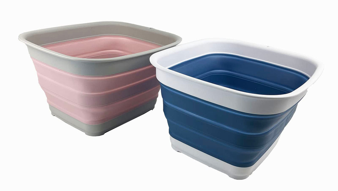 SAMMART 15L zusammenklappbare Wanne – Faltbare Geschirrwanne – tragbares Waschbecken – platzsparende