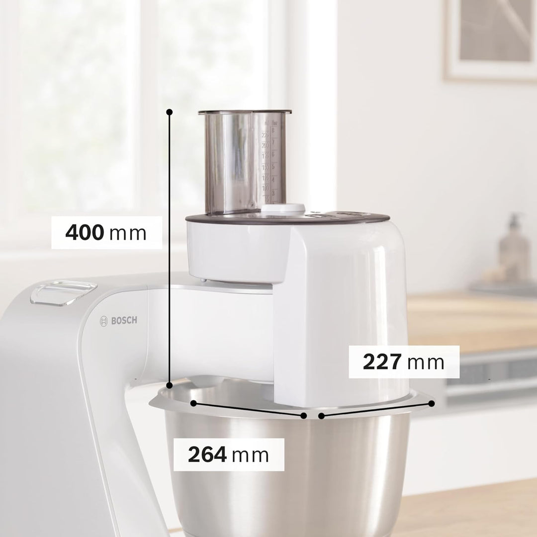 Bosch Zubehör-Set VeggieLove MUZ5VL1, Durchlaufschnitzler inklusive 5 Scheiben (Schneid-Wende-Scheib