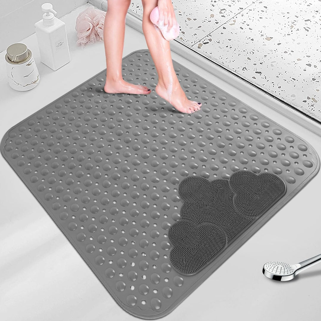 Duschmatte rutschfest 80x80cm,Antirutschmatte Dusche mit Ablauflöchern,Duscheinlage rutschfest mit S