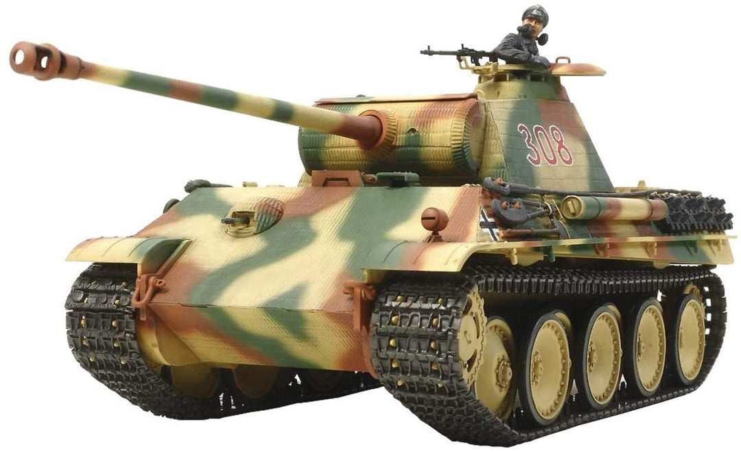 TAMIYA 30055 1:35 Dt. Panther G Frühe (Motor), originalgetreue Nachbildung, Plastik Bausatz, Basteln