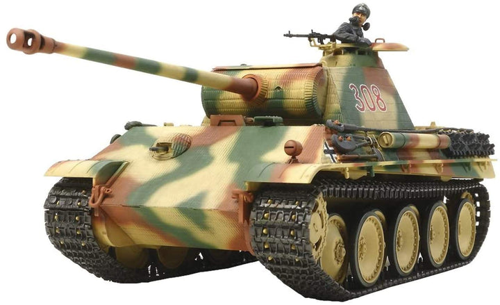 TAMIYA 30055 1:35 Dt. Panther G Frühe (Motor), originalgetreue Nachbildung, Plastik Bausatz, Basteln