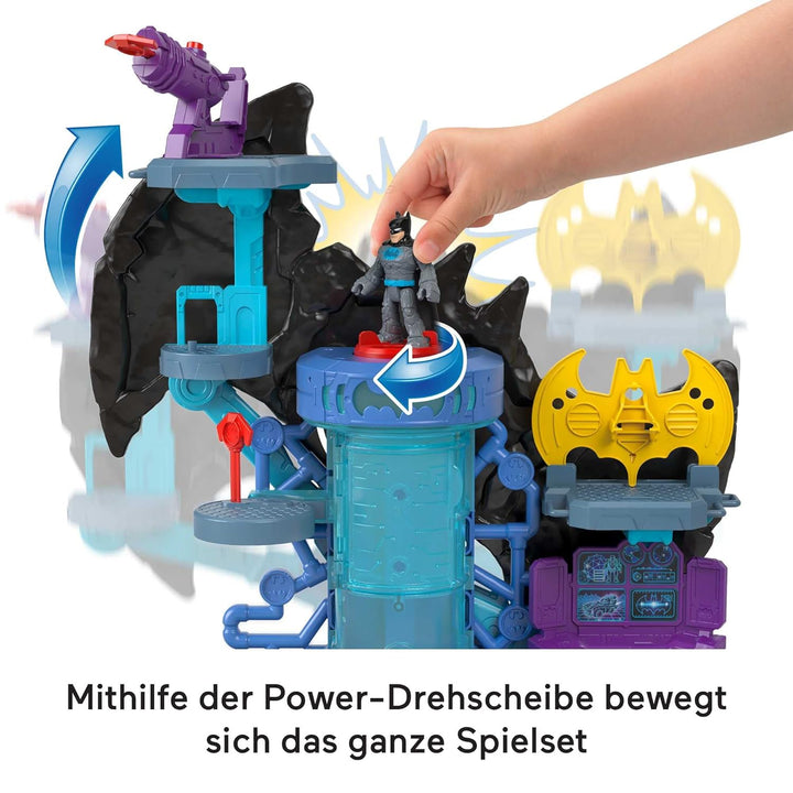 Fisher-Price Imaginext HGN70 - Super Friends Bat-Tech Bathöhle, Batman-Spielset mit Lichtern und Ger