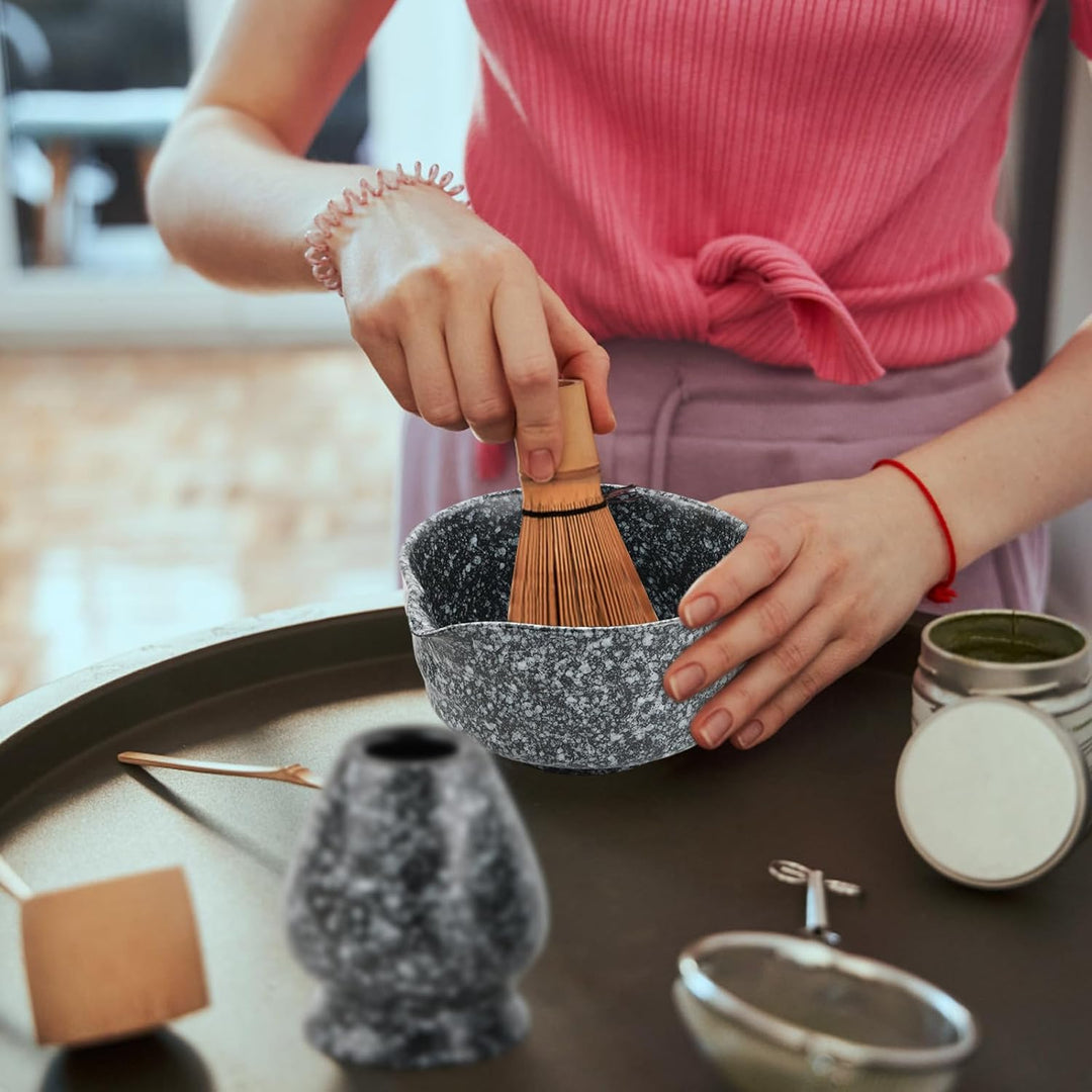 5 in 1 Matcha Set Japanisches Matcha Tee Set mit Matcha Besen, Matcha Schale mit Ausgiesser, Matcha