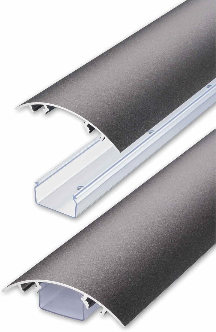 TV Design Aluminium Kabelkanal Gusseisen Style Feinstruktur lackiert in verschiedenen Längen von ALU