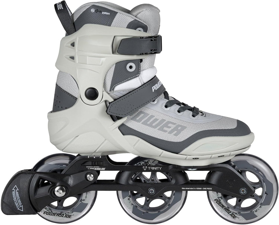 Powerslide Inline Skates Phuzion Krypton Grey 100, Unisex für Herren und Damen in Grau, 100mm/83A Ro