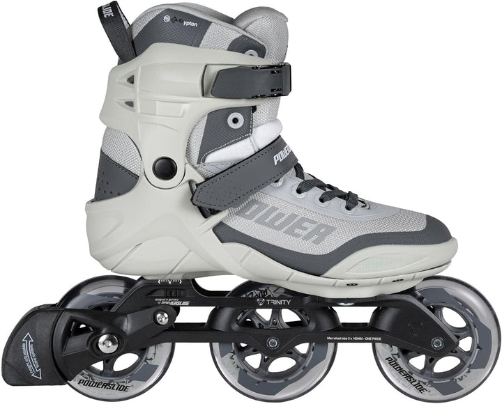 Powerslide Inline Skates Phuzion Krypton Grey 100, Unisex für Herren und Damen in Grau, 100mm/83A Ro