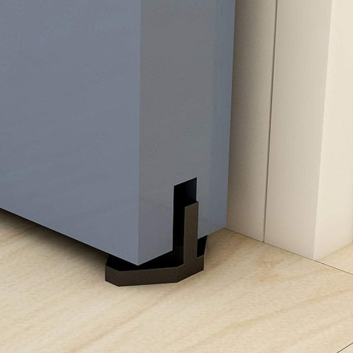 TSMST 274CM Schiebetürbeschlag Set, Schwarzes Schienenset passend für eine einzelne Holztür, J-Form