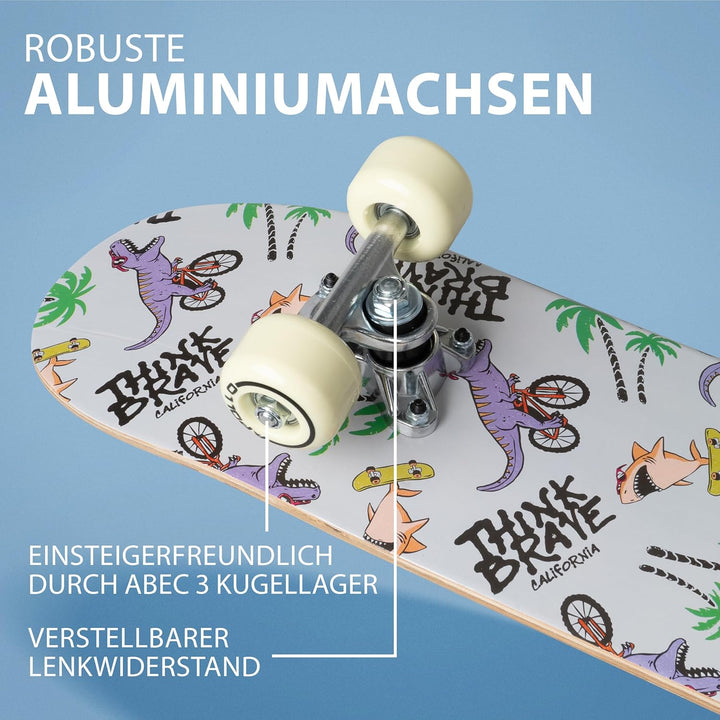 Apollo Kinder Skateboard, kleines Komplett Board mit ABEC 3 Kugellagern und Aluminium Achsen, Coole