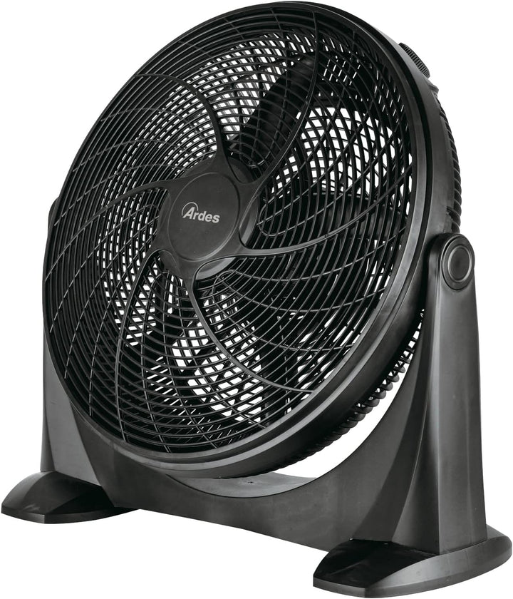 ARDES - AR5A51 Leiser Bodenventilator 5 FLÜGEL SPACE 51 - Bodenventilator ganz in Schwarz mit vertik