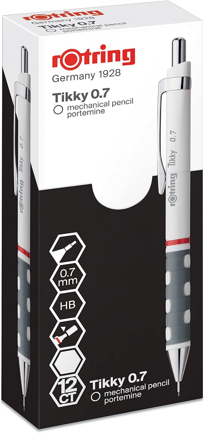 rOtring Tikky-Druckbleistift, HB 0,7 mm, blauer Schaft, 12er-Box 12er-Box HB 0.7 Wei?, 12er-Box HB 0