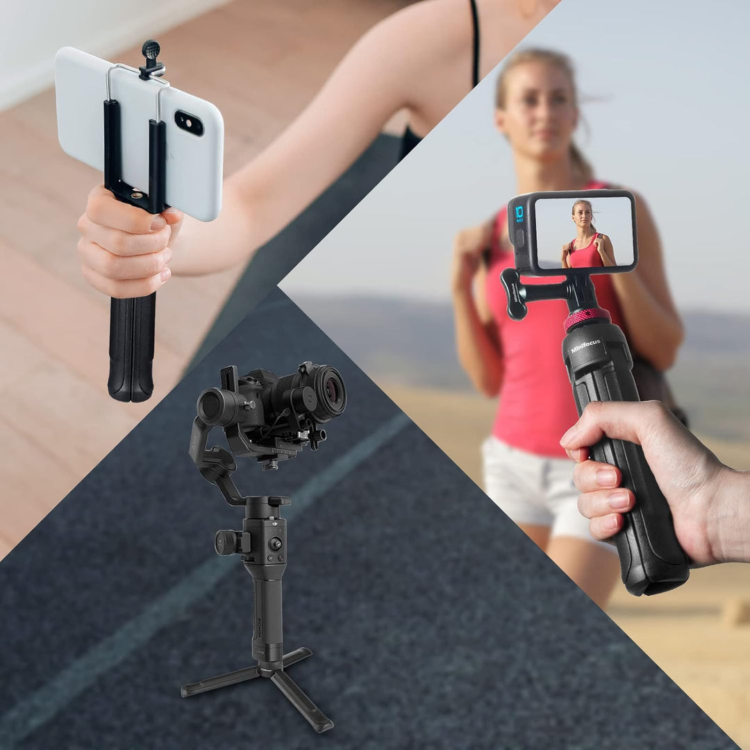Kamerastativ, Tischstativ Kompaktstativ mit 1/4" Schraube, Telefonstativ für Gimbal Stabilizer Webca
