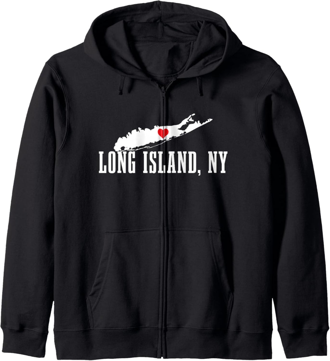 Long Island NY New York Pride Vintage Long Island Karte Kapuzenjacke