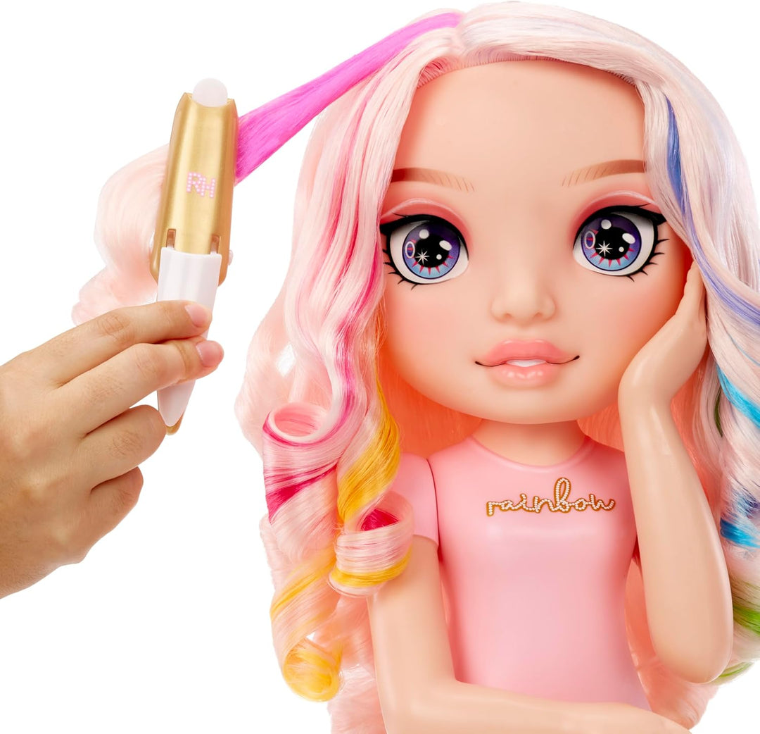 Rainbow High Styling Head - 33 cm Bella - 4-in-1 Spielset mit Auswaschbaren Haarcremes, Nagellack, B